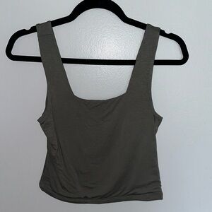 Square Neck Cropped Tank Top
